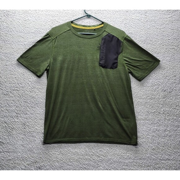 Eddie Bauer Shirt Mens Large Green Freedry Motion Outdoor Active Pocket Tee - Picture 11 of 13
